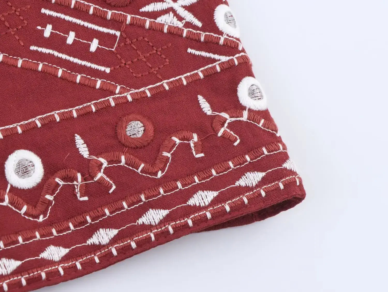 Women’s Casual Embroidered Sleeveless V-neck Short Vest Top + High Waist Shorts