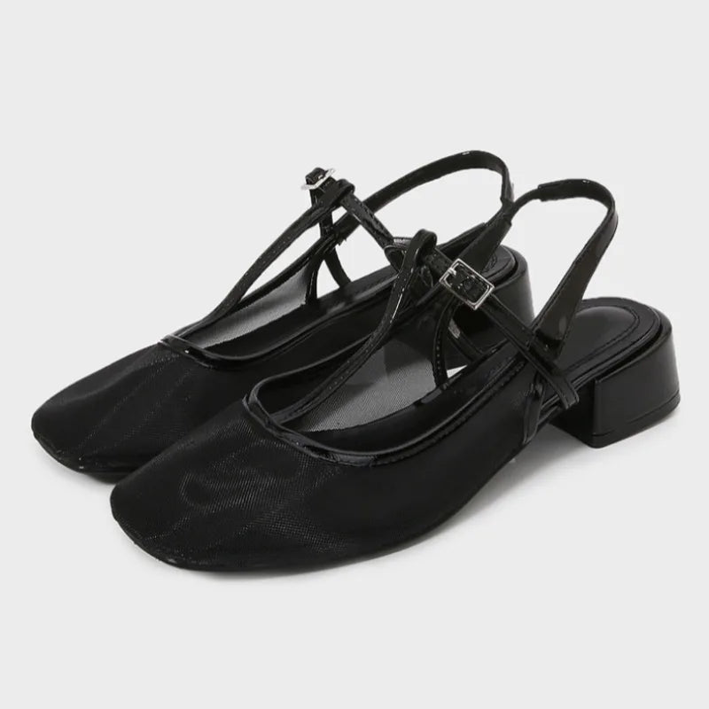 Black Mesh Women Shoes