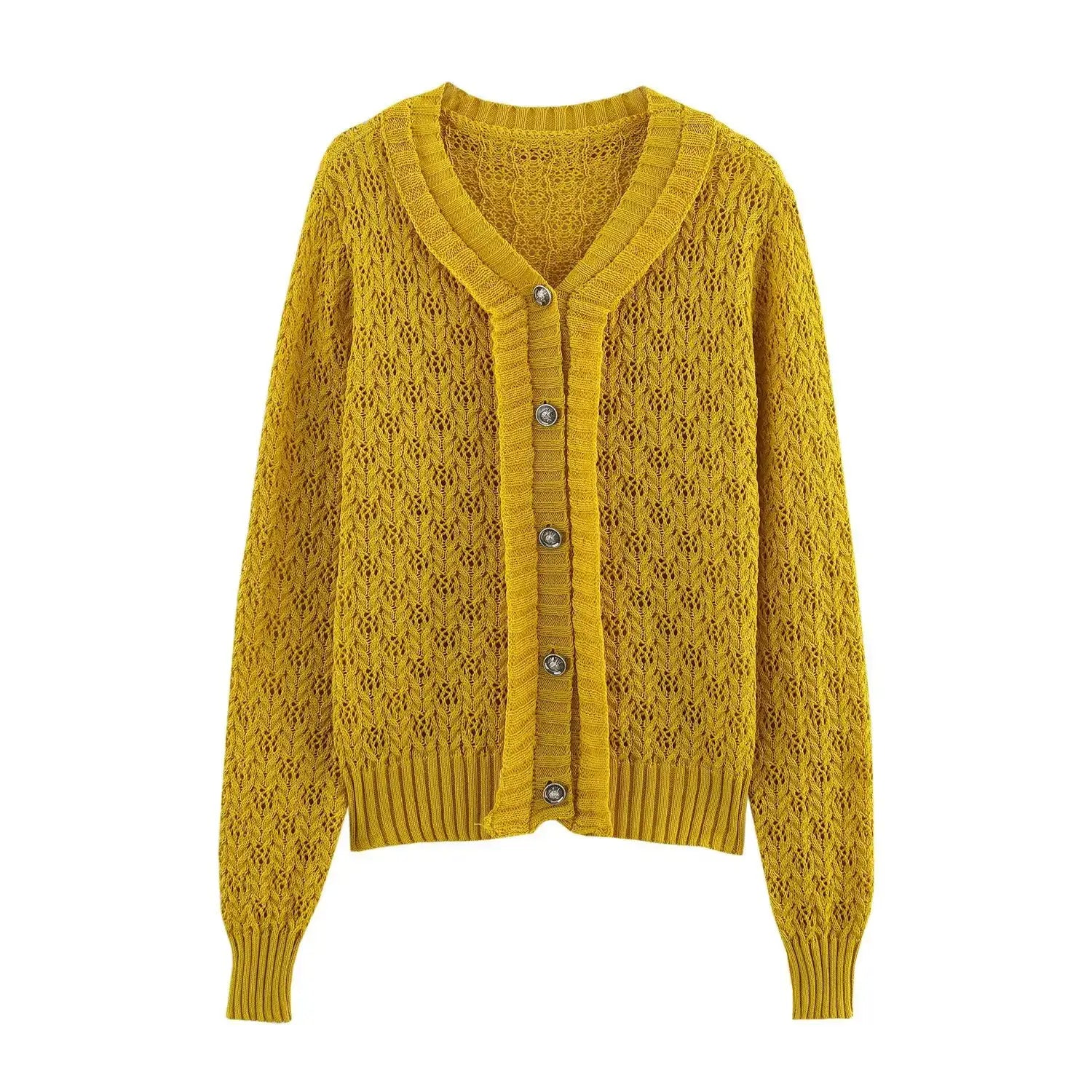 Women’s Slim Fit Knitted Cardigan V-neck Long Sleeve