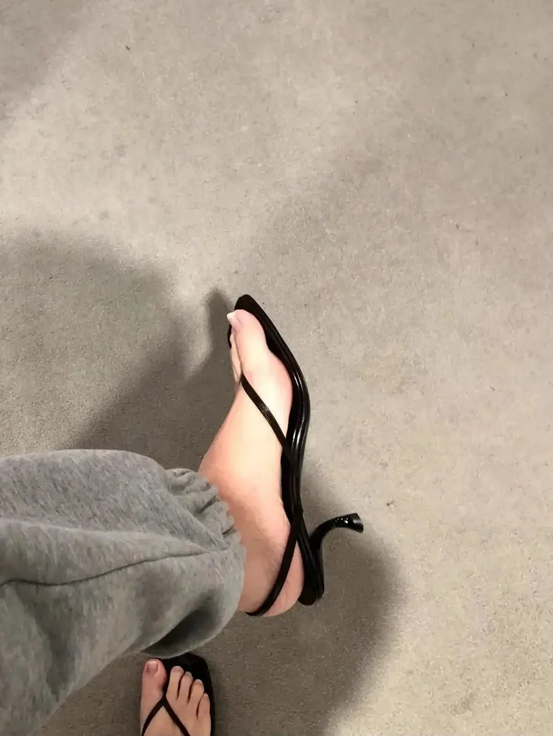 Retro Square Toe Clip Sandals