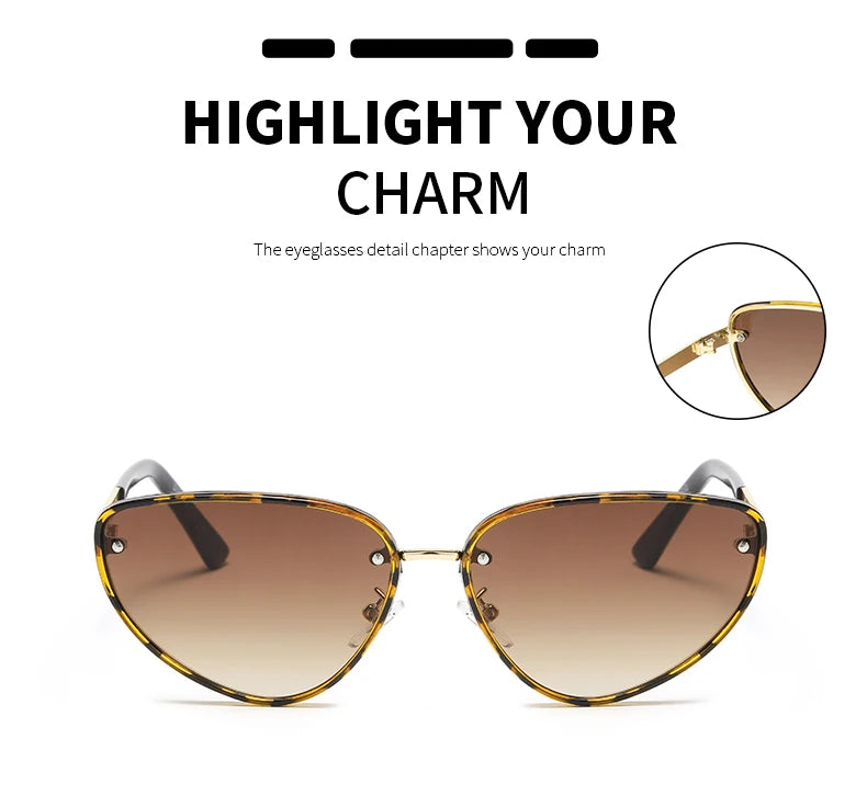 Metal Cat Eye Sunglasses Women