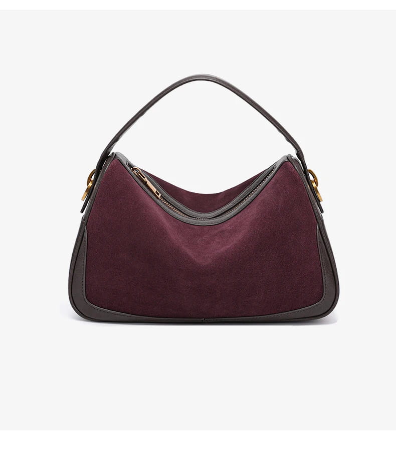 Women’s Suede Genuine Leather Crossbody Bag