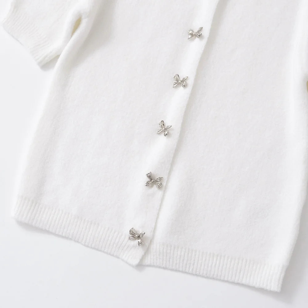 Women’s Knitted Cardigan Sweater with Buttons