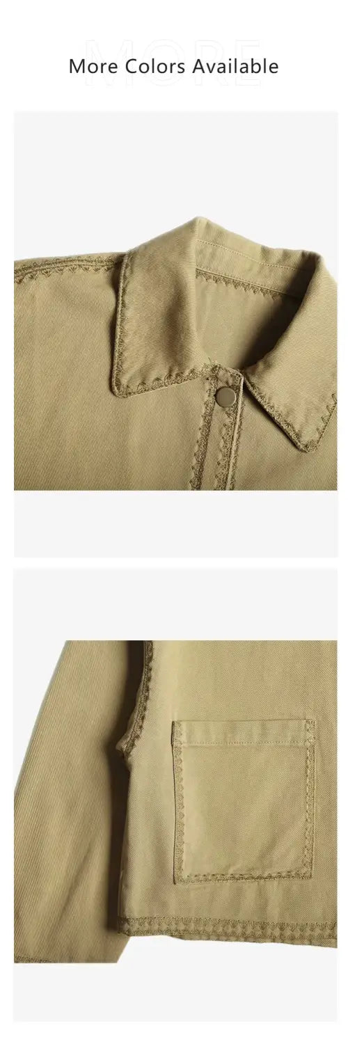 Women’s Loose Casual Polo Collar Long Sleeve Versatile Fashion Shirt Coat