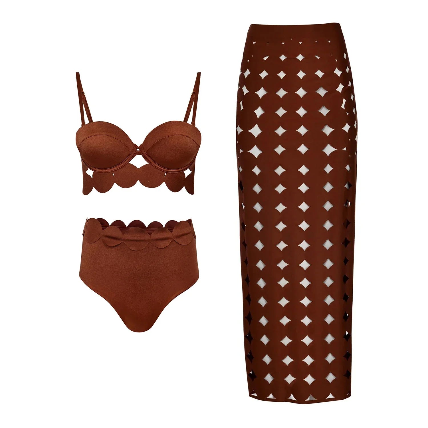 Bikini Set Printed Women Swimwear Skirt - Norellé