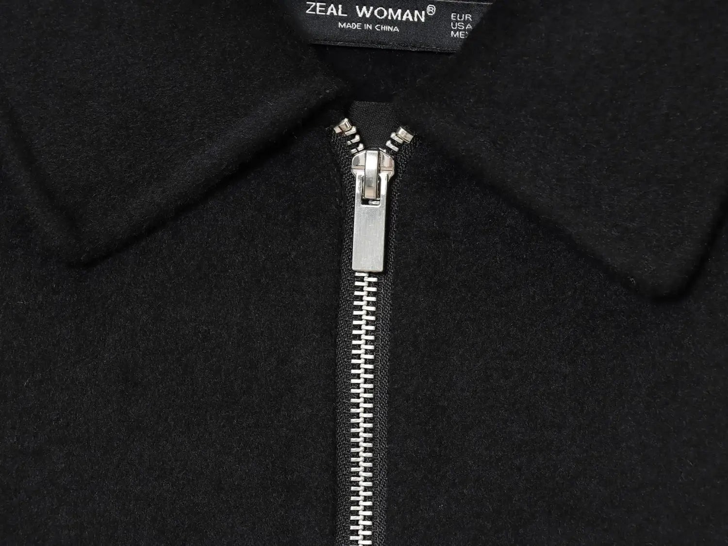 Women’S Black Casual Jacket Coat