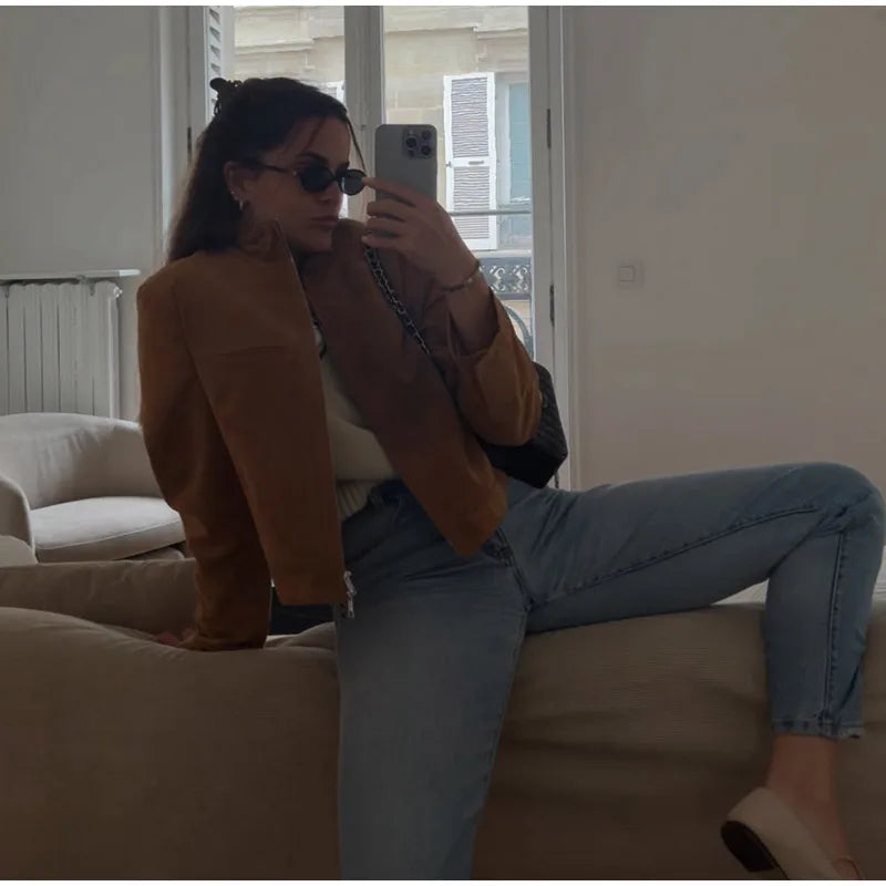 Women’s Short Suede Jacket