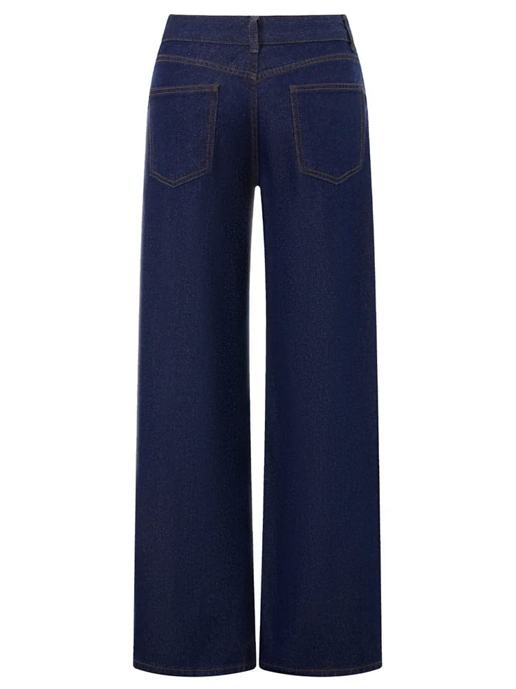 Women Wide Leg Boyfriend Jeans