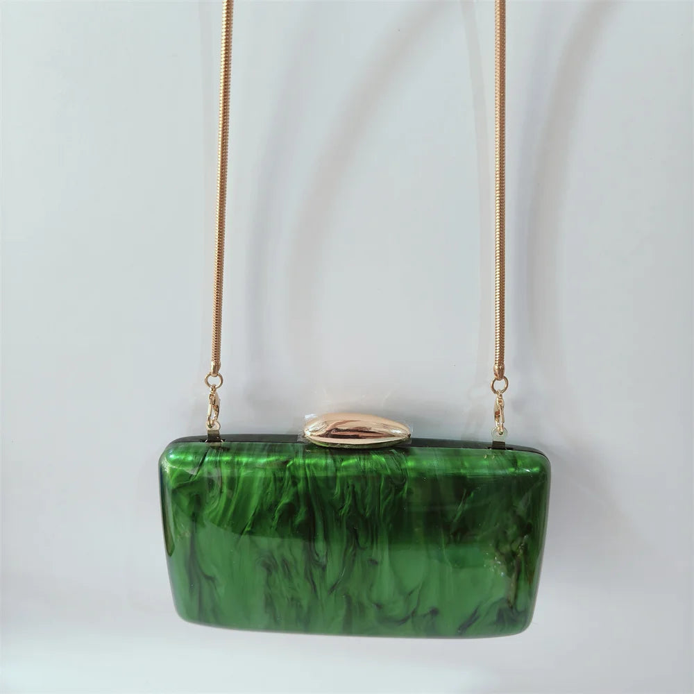 Marble Nude Handmade Textured Acrylic Evening Bag