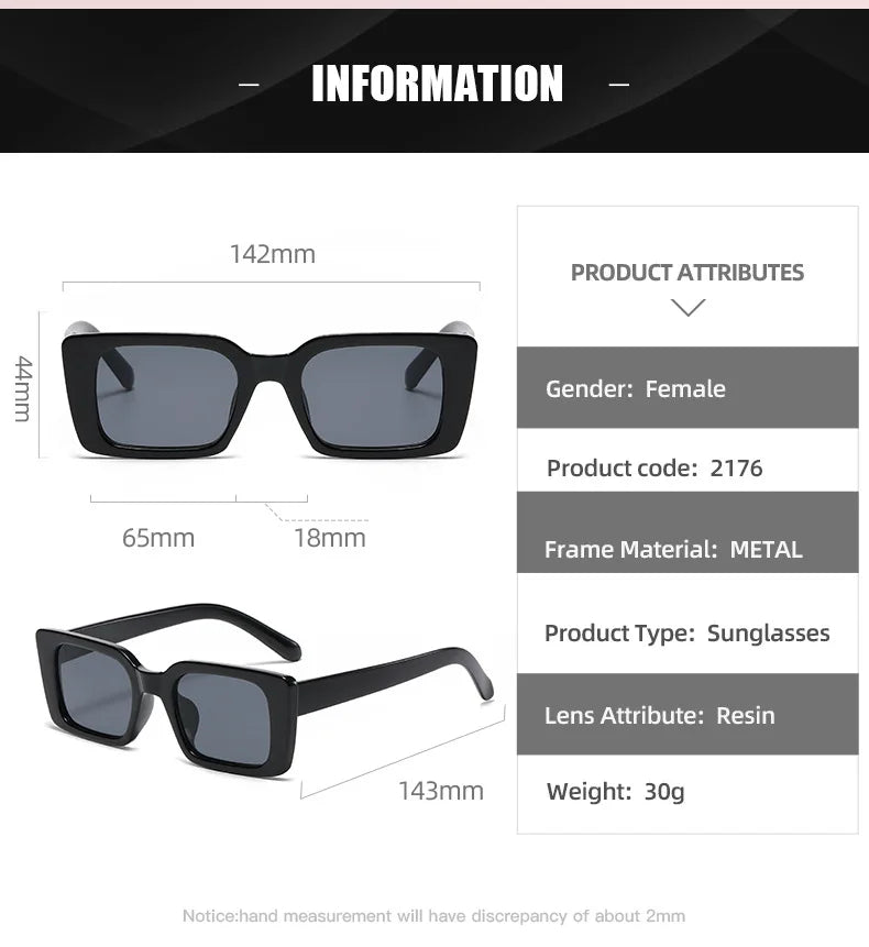 Vintage Square Sunglasses Woman