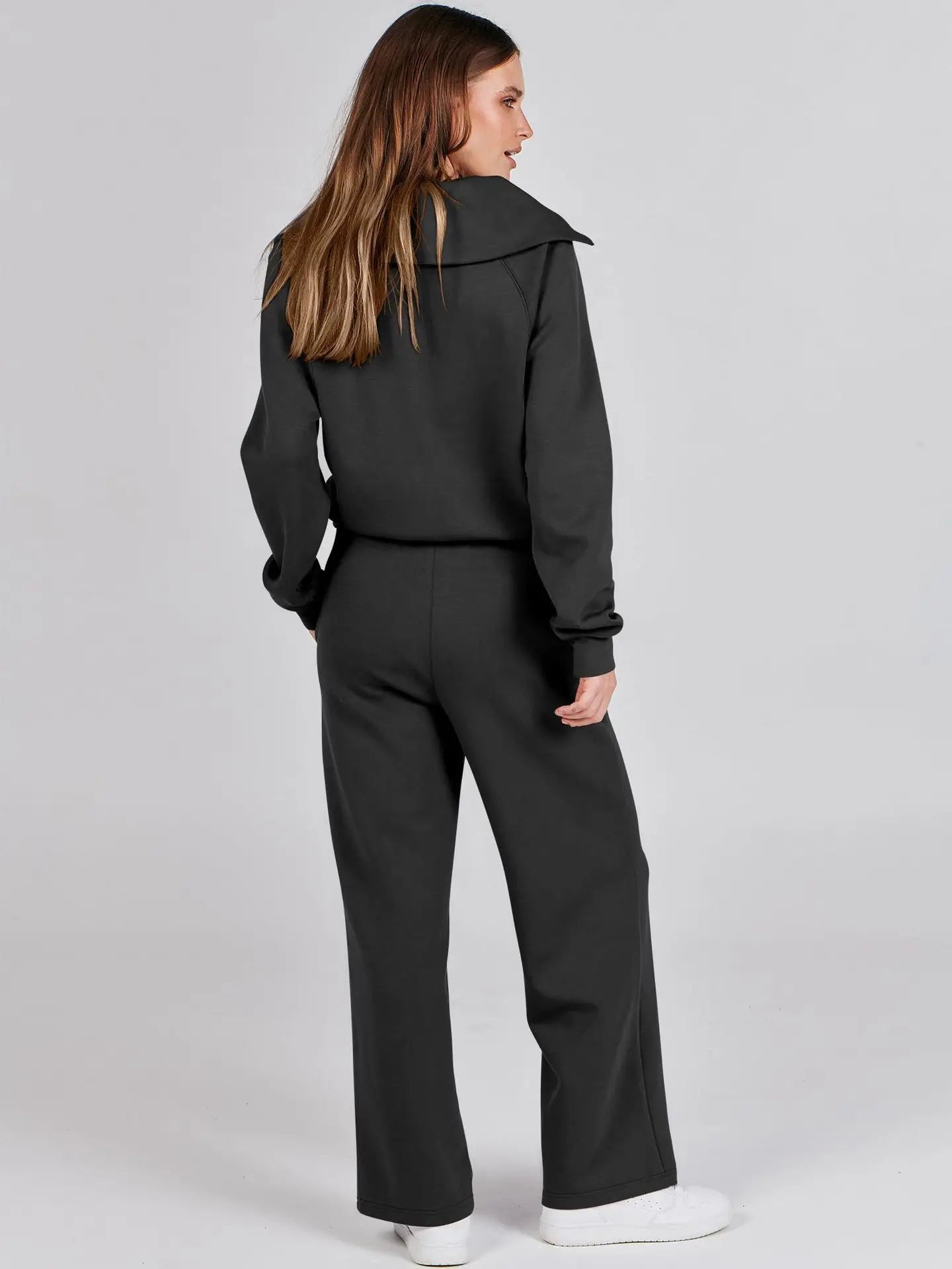 Casual 2-Piece Set Long Sleeve Sweatshirt Bell Bottoms Sports Suit