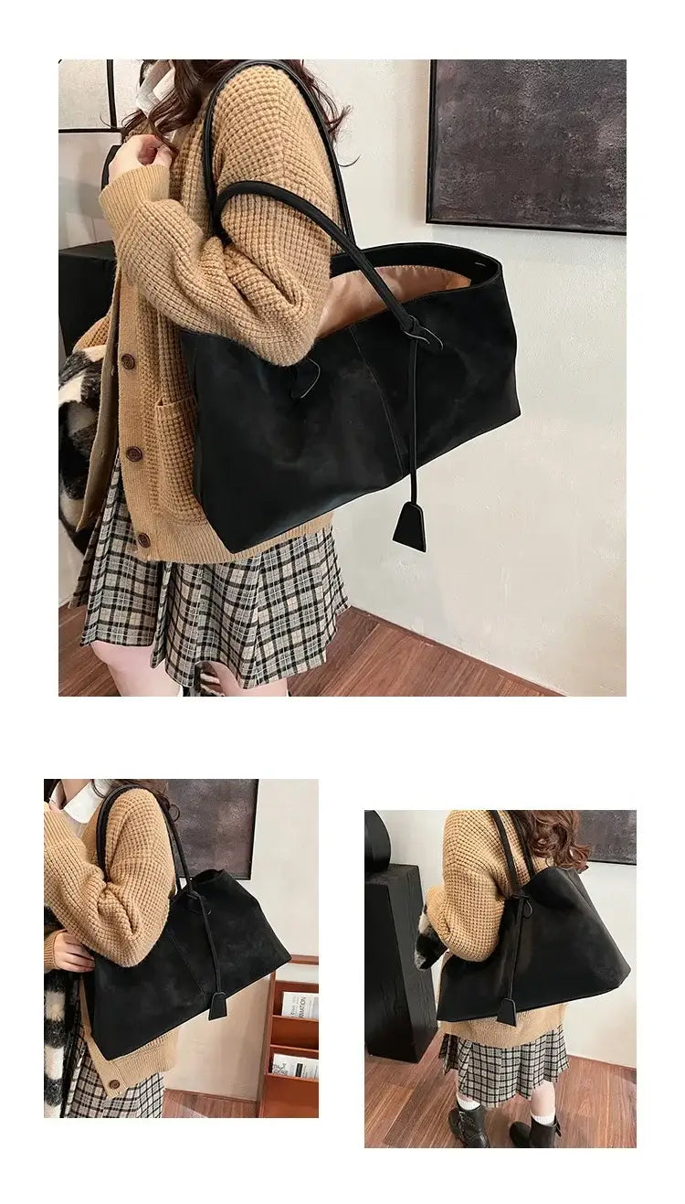 Faux Suede High Quality Handbag