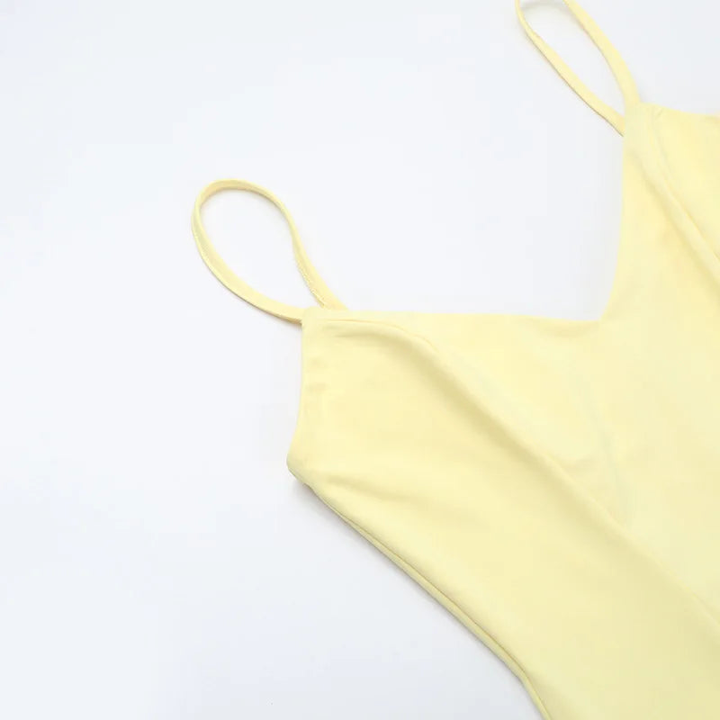 Backless Long Suspender Dress Woman