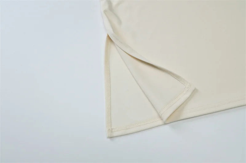 Inclined Shoulder Long Sleeve T-shirt Women