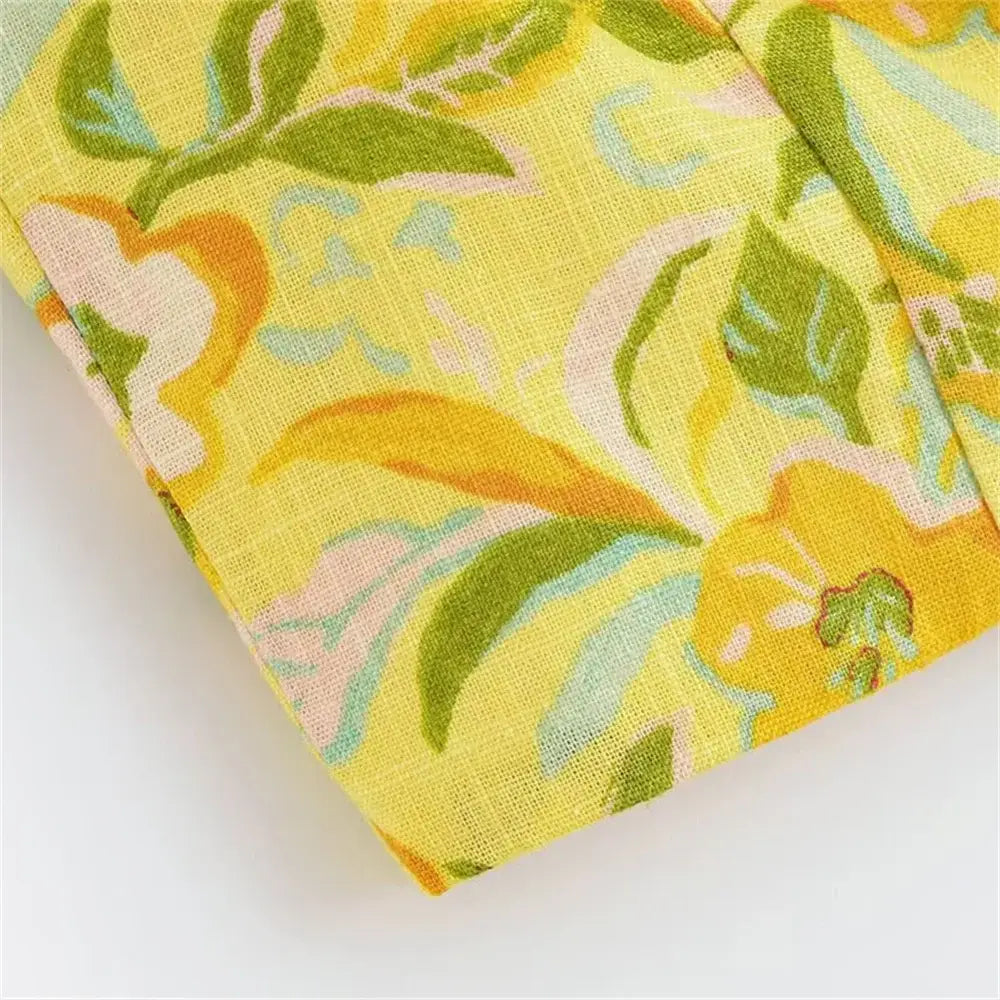 Women’s Strap Fashion Printed Short Top High Waist Long Half Skirt Set