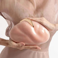 Women Metal Handle Mini Purse