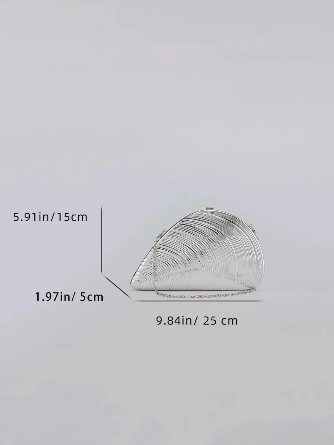 Retro Golden Silver Metal Large Shell Acrylic Bag