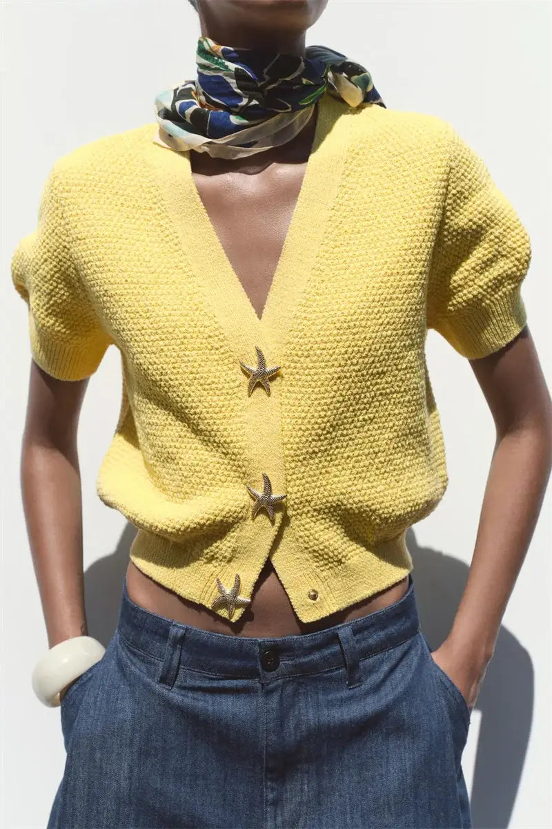 Women’s Cardigan Short-sleeve Knitted