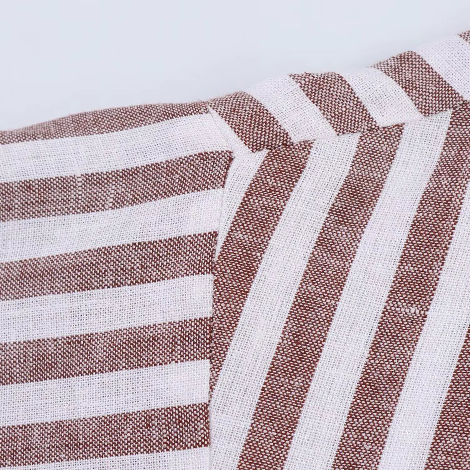 Women’s Shirt With a Collar and Wide Sleeves Simple Stripes Single Breasted