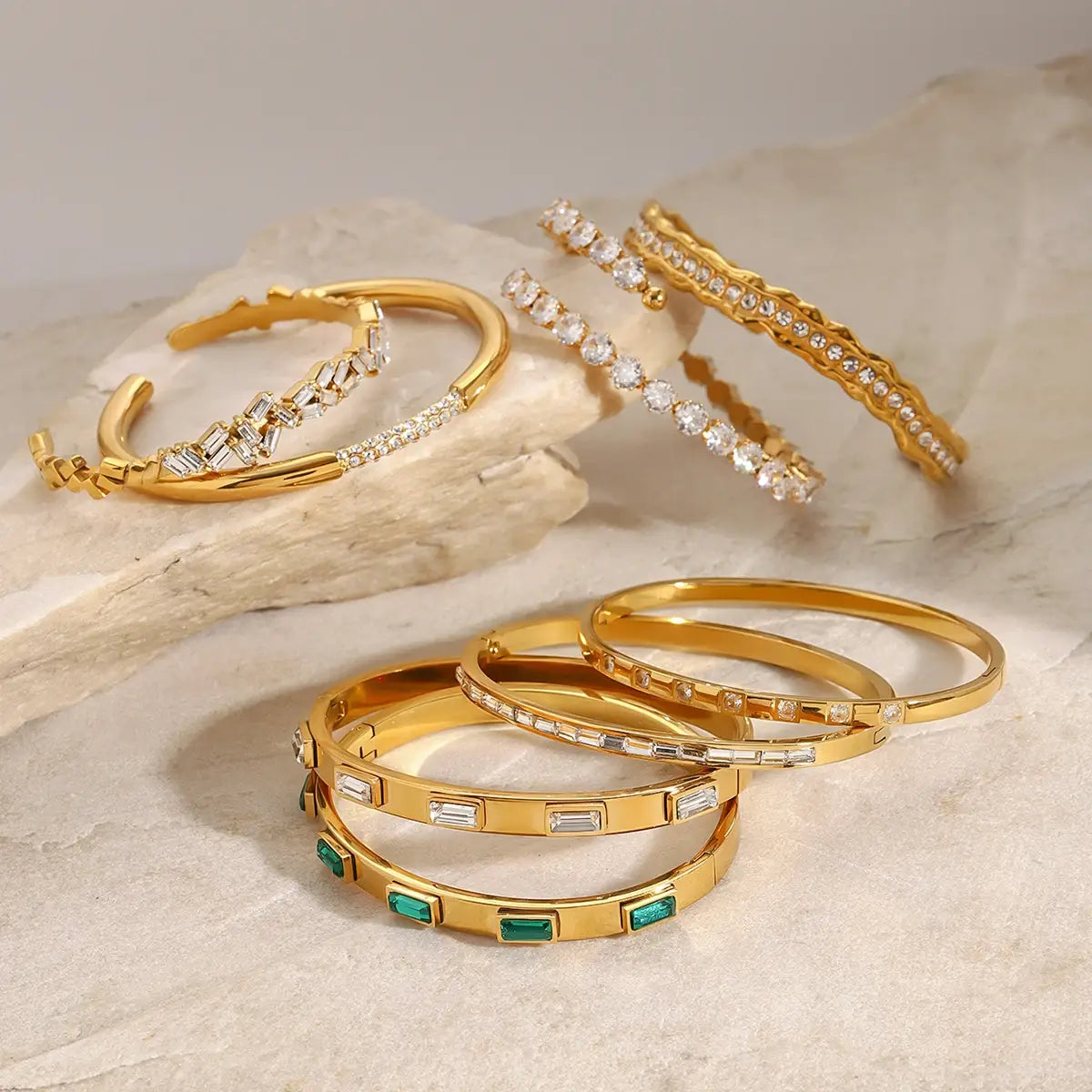 Zircon Bracelet Adjustable Stackable