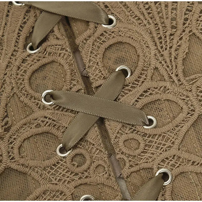 Hollow Out Women Sleeveless Backless Bandage Pleated Top