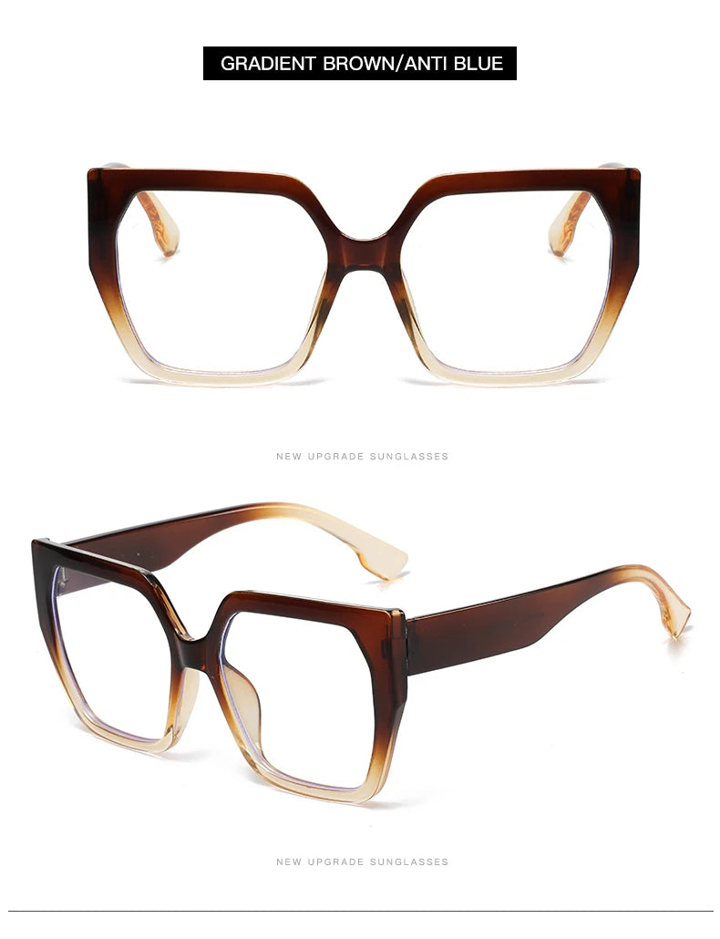 Protective Glasses 2pcs Large Frame Polygon Sunglasses