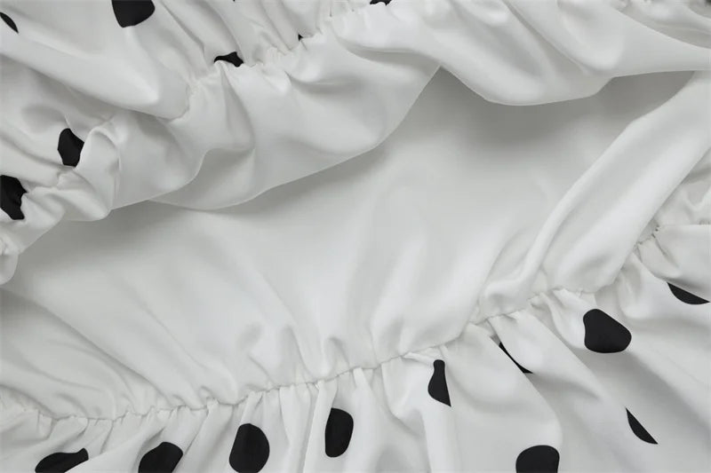 Halter Print Polka Dot Mini Dress Women