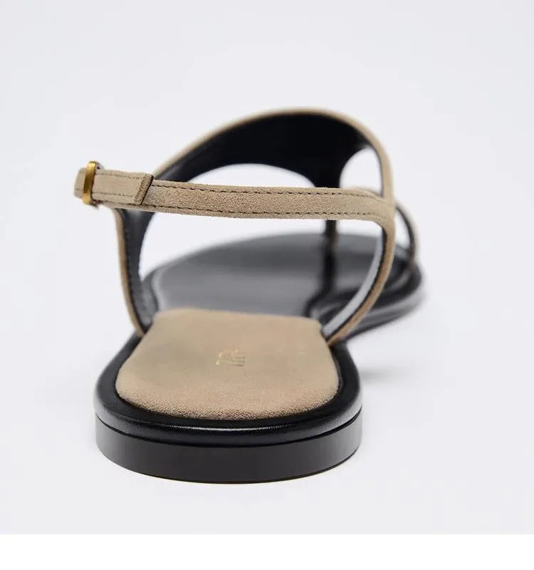 Flat Bottom Buckle Strap Women’s Sandals