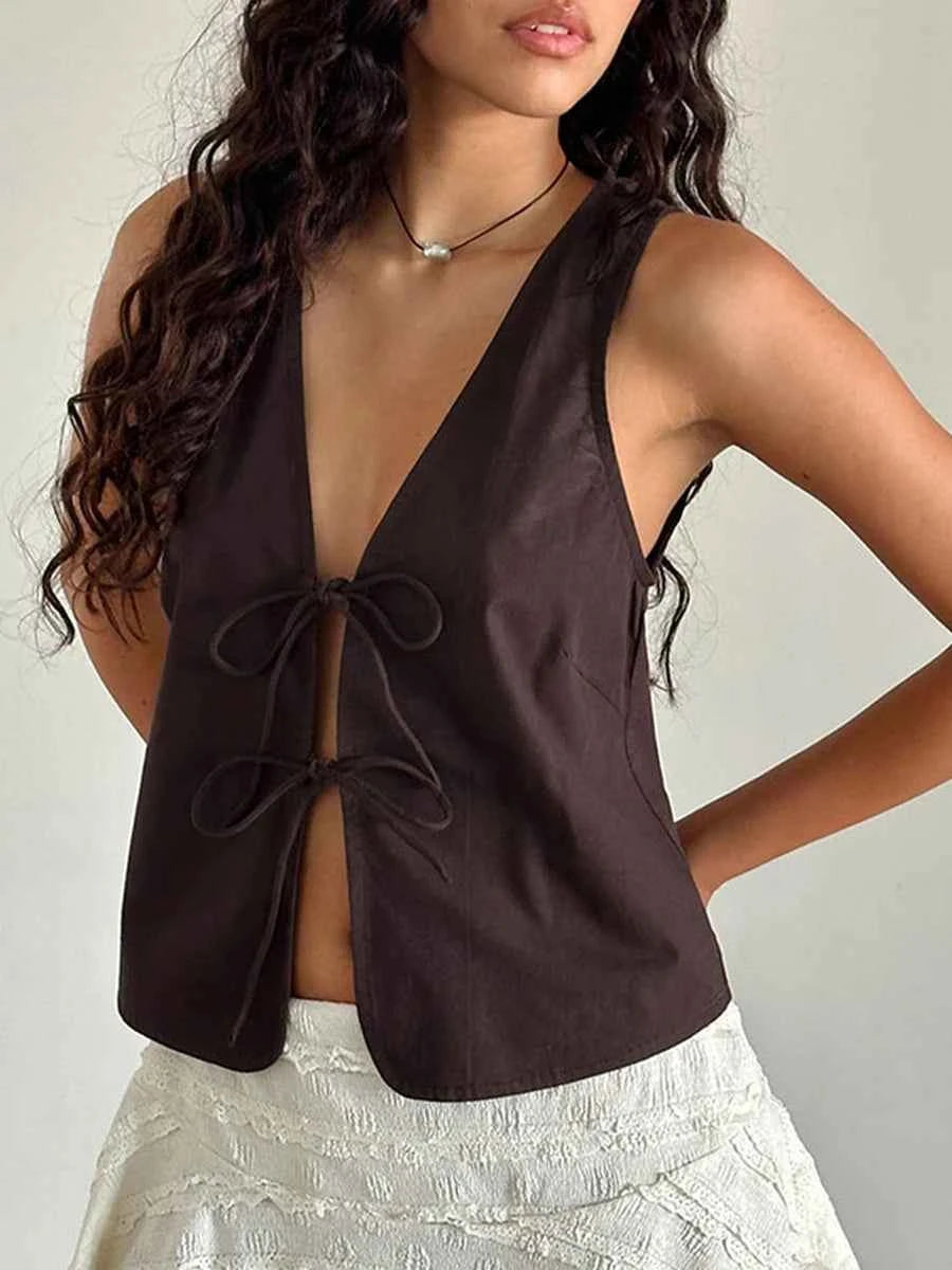 Retro Strappy Tank Top Women