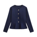 Women Short Skirt Style Hem Cardigan