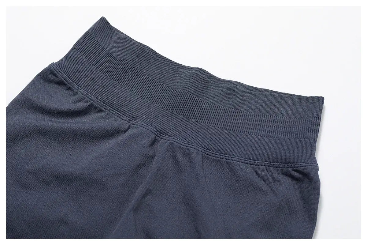 2PCSYoga Set Women Gym Tracksuit High Waist Leggings Fitness Shorts