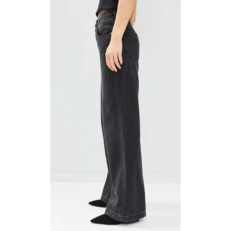 Women High Waisted Straight Leg Jeans