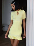 Summer Short Sleeve Ruffle Mini Dress Women - Norellé