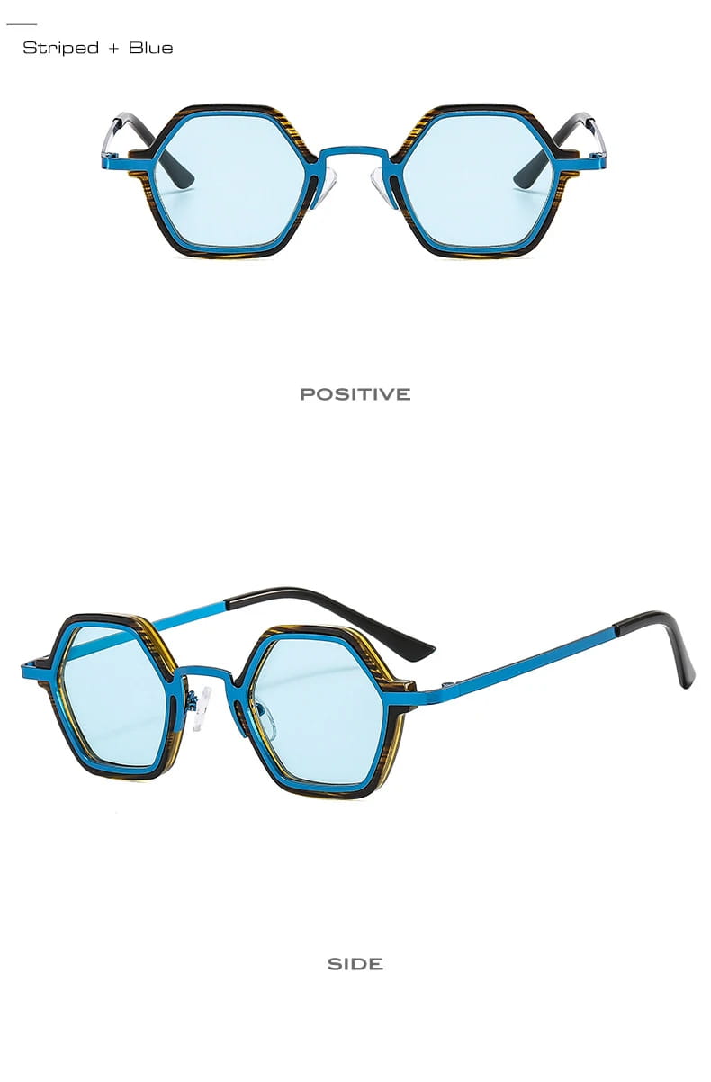 Retro Polygon Square Sunglasses Women