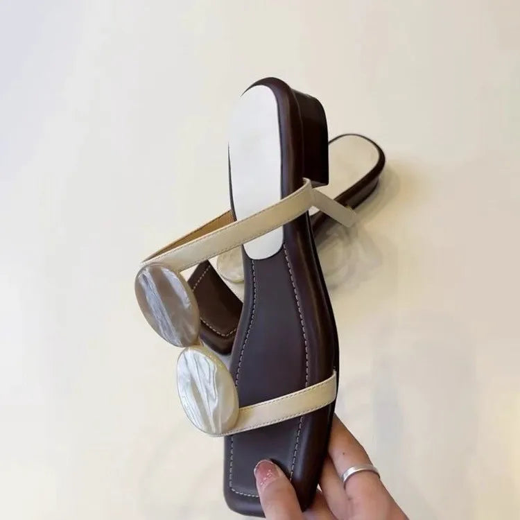 Sheepskin Version Roman Style Flat Bottom Sandals Women’s