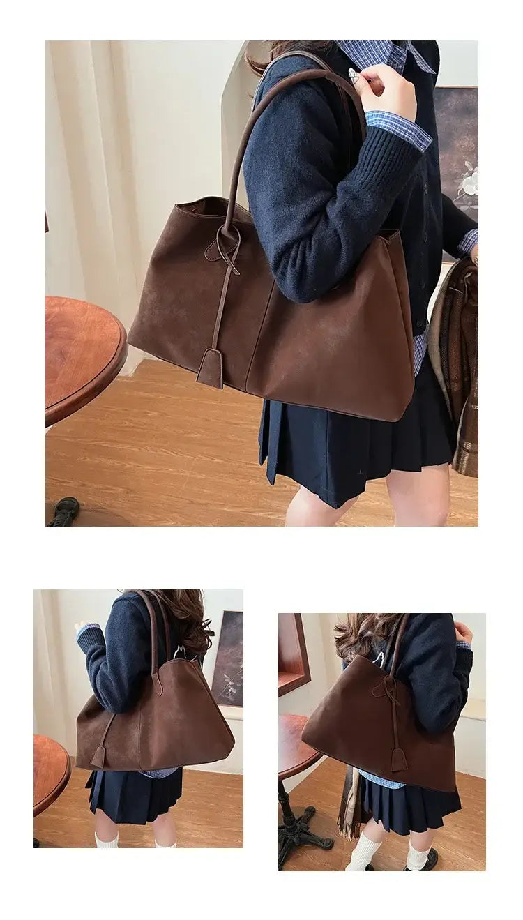 Faux Suede High Quality Handbag