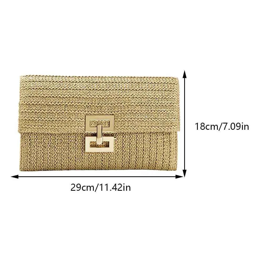 Straw Woven Clutch for Women