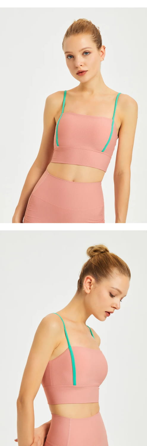 Women Thin Shoulder Straps With Shock-proof Chest Pad Tank Top