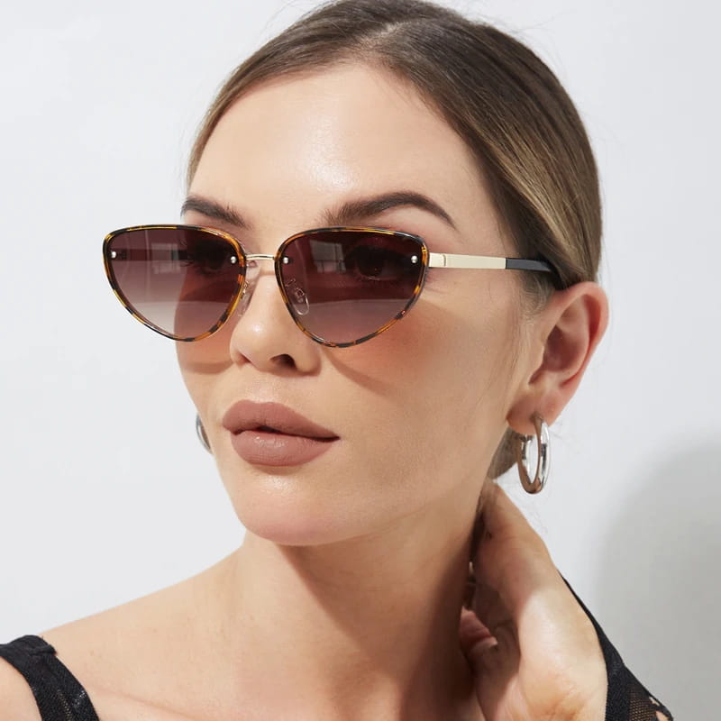 Metal Cat Eye Sunglasses Women