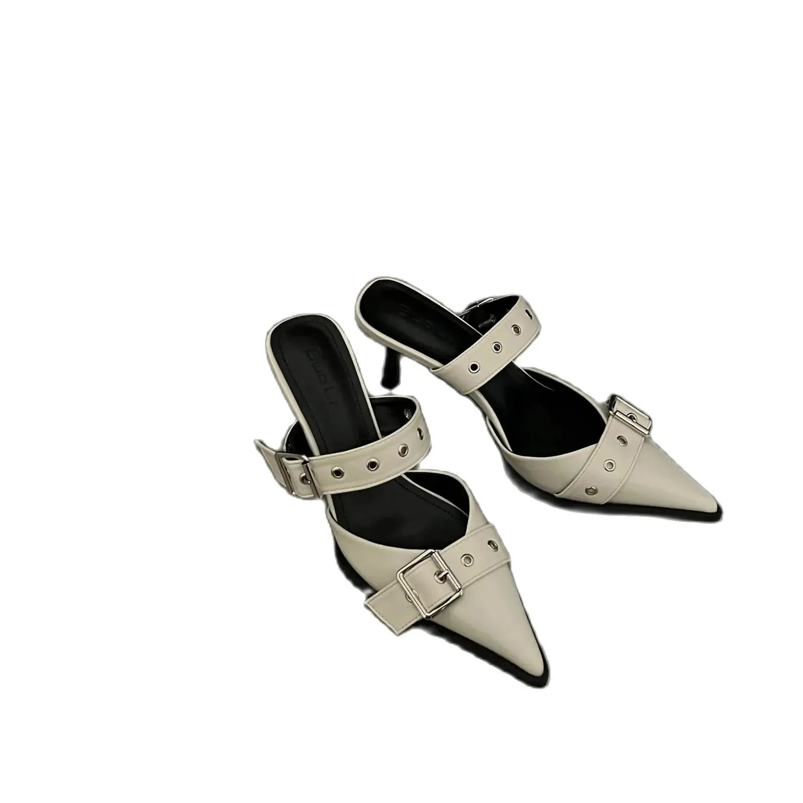 Pointed Belt Buckle Thin Heel