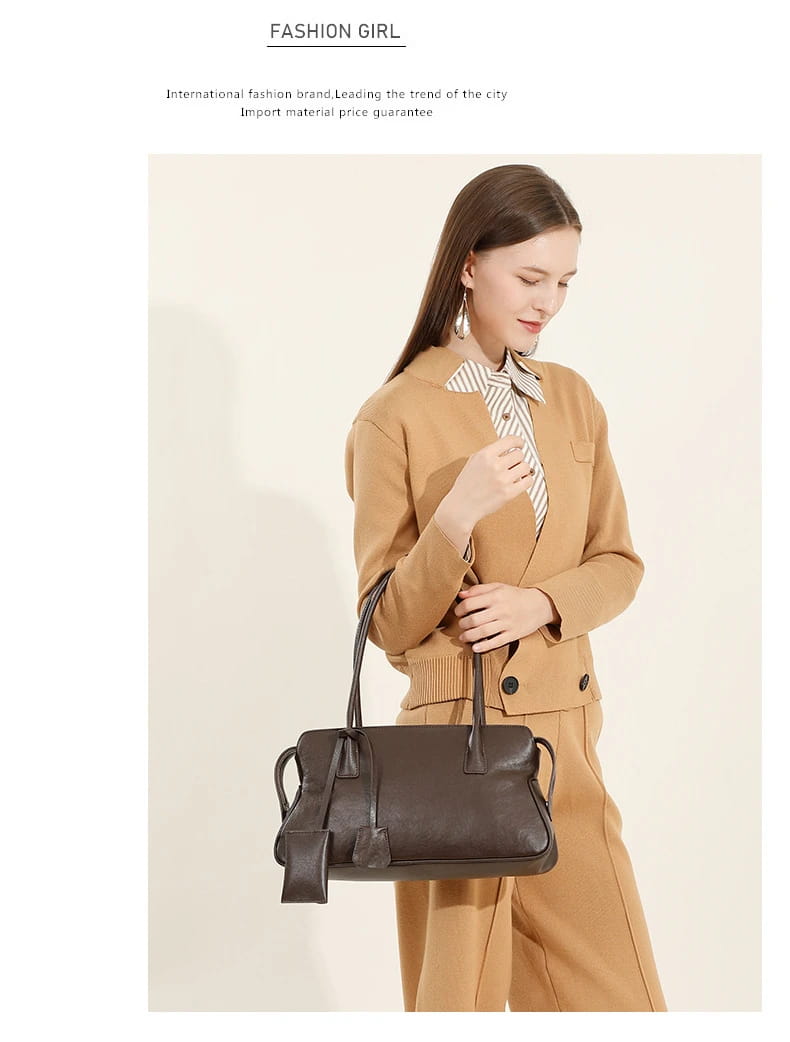 3 Layers Genuine Leather Large Underarm Shoulder Bags For Women