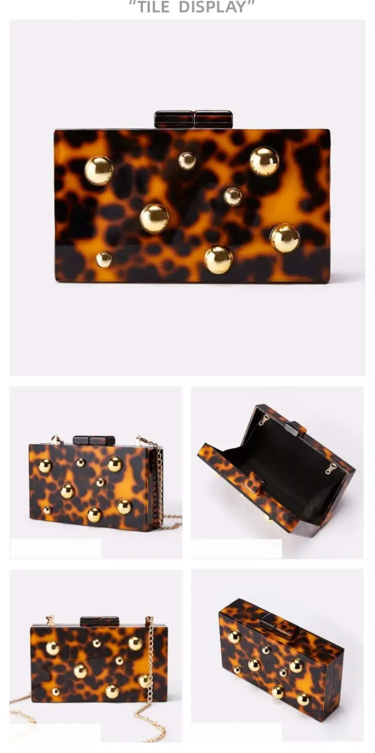 Women Acrylic Box Evening Clutch Bags
