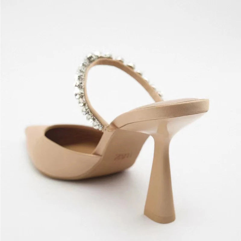 Rhinestone Heels Slingback High