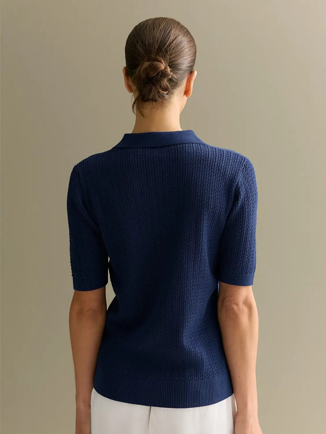 Short Sleeve Knitted T shirt Woman