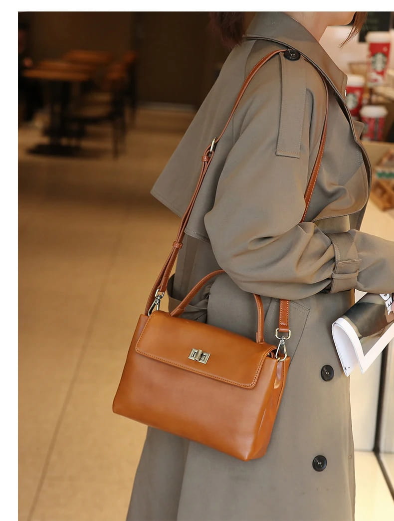 Women Cowhide Genuine Leather Tote Bag