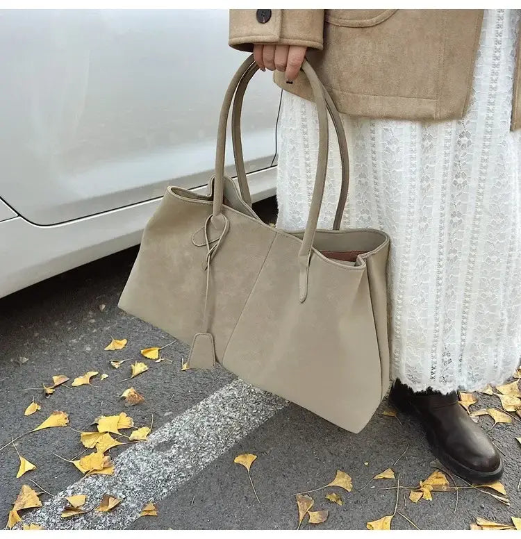 Faux Suede High Quality Handbag