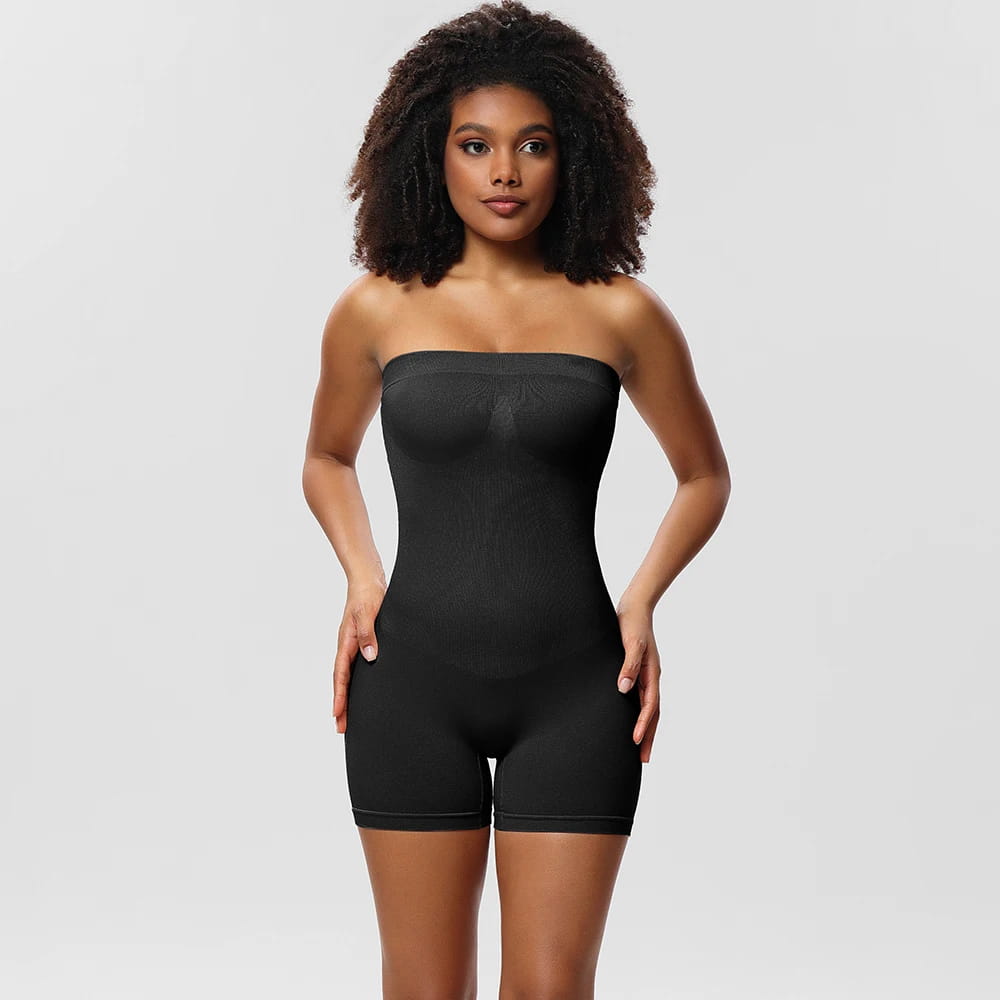Strapless Shortie Bodysuit for Women Tummy Control Shapewear