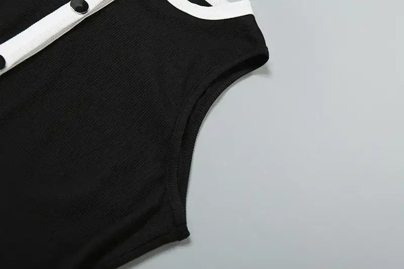 Women’s Shorts Sleeveless Cardigan Tank Top Slim Set