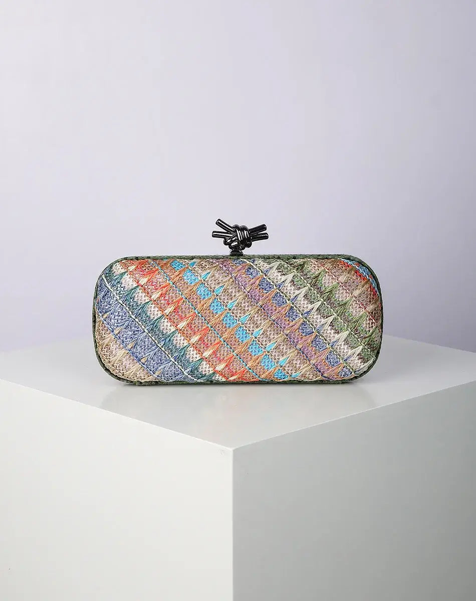 Women’s Straw Style Colorful Woven Clutch Bags