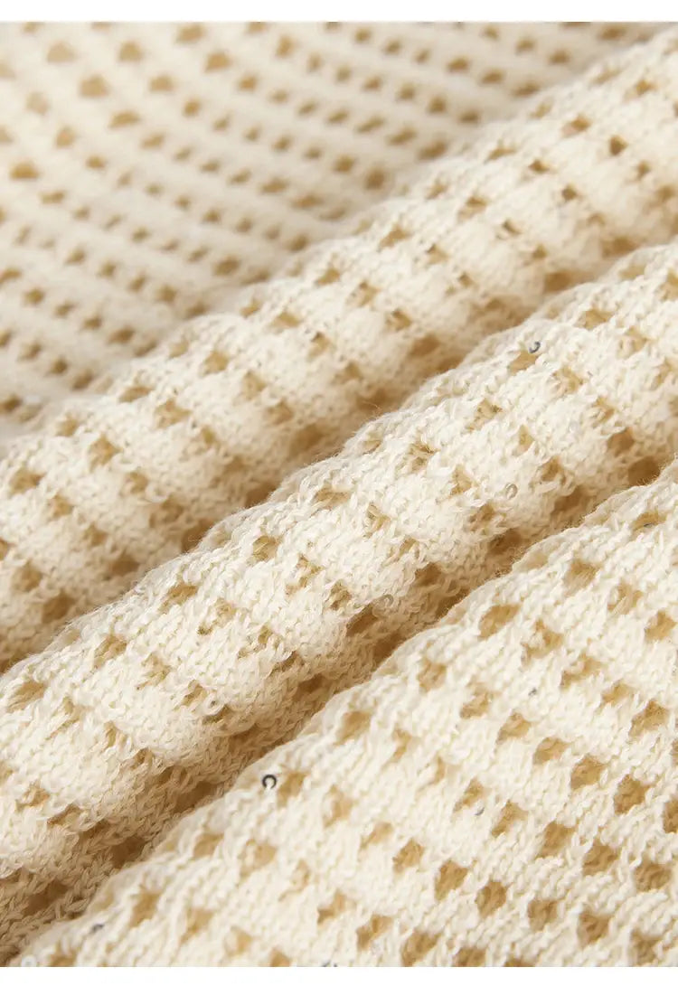 Hollow Linen Knitted Tank Top